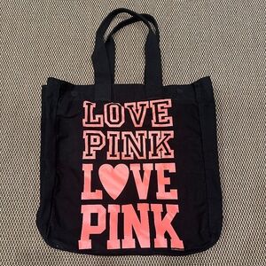 VICTORIA'S SECRET PINK LARGE TOTE BLACK
